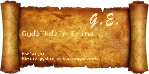 Gyökér Erina névjegykártya